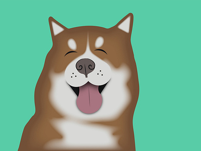 Husky Smile animal animals cartoon cartoon dog cute cute adorable cute animal cute animals cute art cute dog design dog dog art dogs green happy huskies husky illustration teal