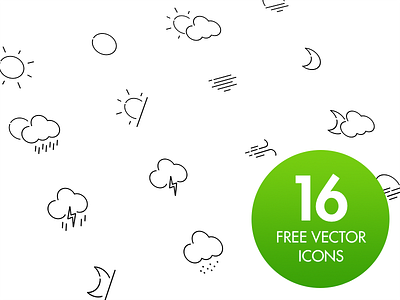 Free Weather Icon Set ai download icon icons illustrator set vector weather