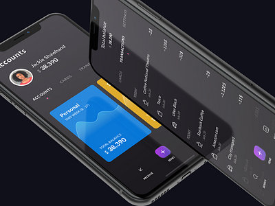 Minimalistic Banking Concept account bank app banking banking app card fintech minimalist transactions