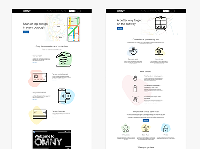 OMNY Landing Page Redesign design illustration landing page ui ux web design