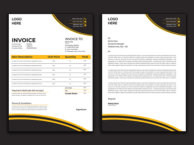 Invoice and Letterhead Template brand identity branding design fiverr identity illustration invoice invoice design invoice funding invoice template invoices letterhead letterhead design letterhead template letterhead logo logo