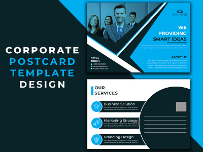 Corporate Postcard Template Design brand design branding design eddm postcard fiverr photoshop postcard postcard design postcard mockup postcard project postcard template postcardproject postcards print rasel ahmed typography