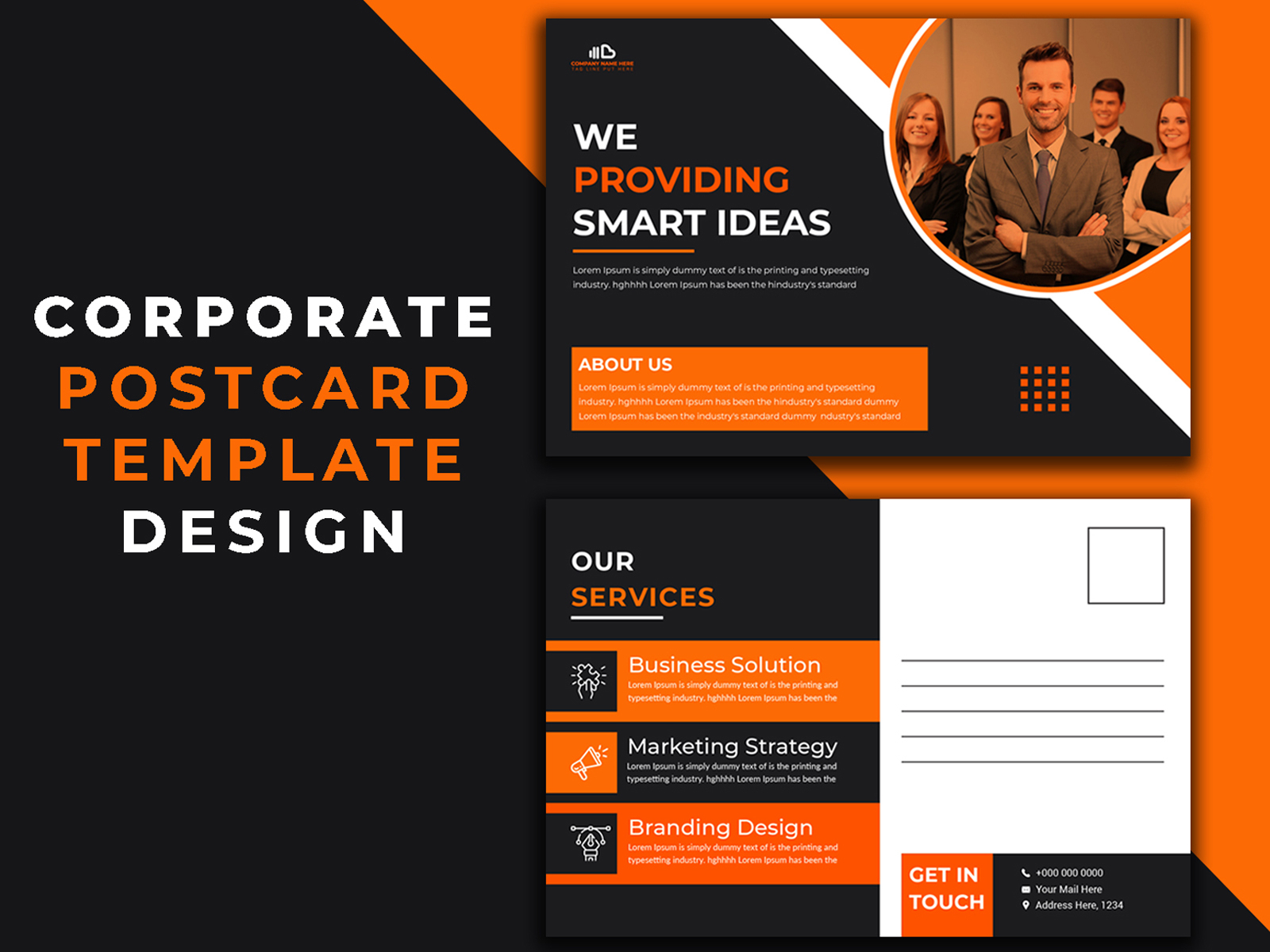Corporate Postcard Template Design by Rasel