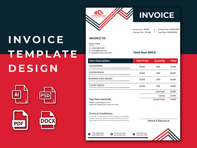 Creative Invoice Template Design