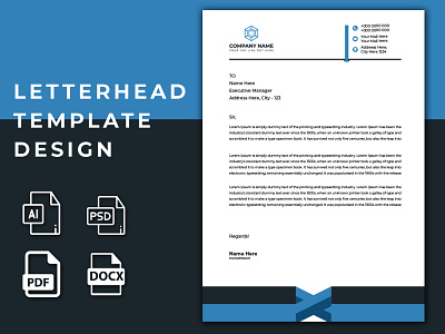 Letterhead Template Design.