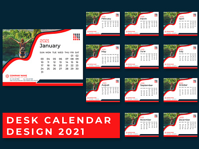 Desk Calendar Design 2021 business calendar calendar 2021 calendar design company corporate design desk calendar 2021 modern month office page photo planner 2021 print print ready stationery table wall calendar 2021