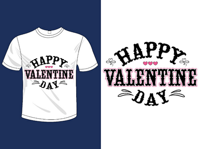 Happy Valentine Day Typography Design