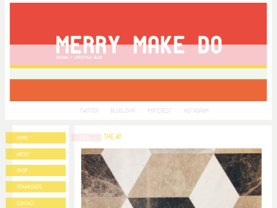 Merry Make Do blog dbloggers design lbloggers theme