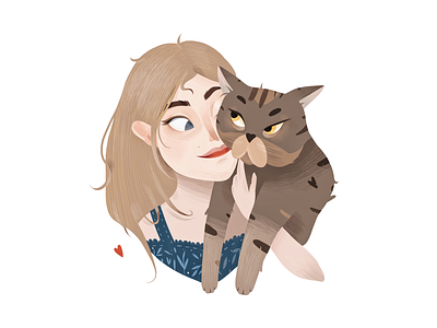 Portrait with cat