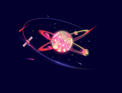 Space chapter two graphicdesign illustration space star vector