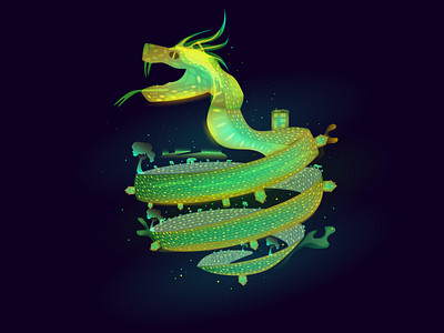 Snake fantasy graphicdesign illustration snake vector