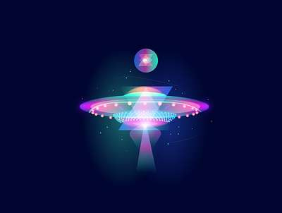 Flying saucer branding disco fly flying flying saucer graphicdesign illustraion saucer space