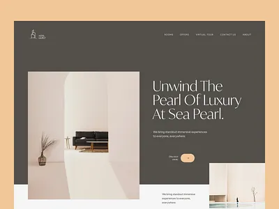 Luxury Hotel Web Exploration design interiordesign landing page minimal typogaphy ui ui design uiux ux uxdesign web website design