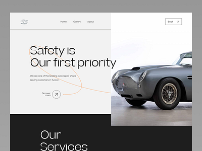 AutoCare - Car Service Website design landing page product design typogaphy ui ui design uiux uxdesign web web design website design