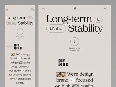 H&W - interior objects Website(mobile responsive) animation app app design design interection design interior landing page minimal mobile mobile app mobile responsive typography ui design uiux uxdesign visual design website design