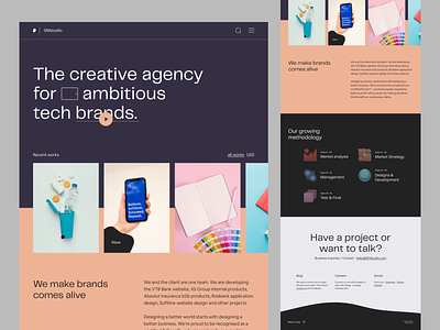 Agency Landing Page agency agency landing agency minimal animation black and white design dribbble landing page marketing agency minimal motion graphics popular shot saidul islam typography ui ui design uiux uxdesign visual design website design