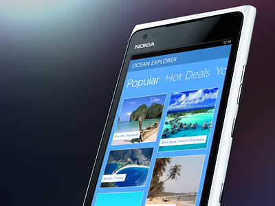 Ocean Explorer app touristic windows phone