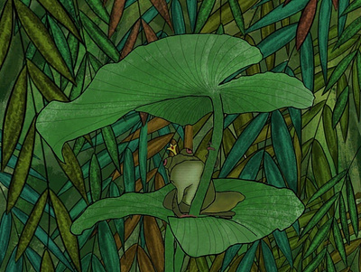Frog frog prince green illustration
