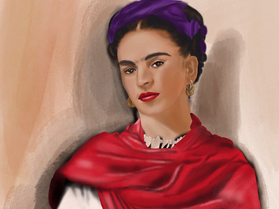 Frida Kahlo de Rivera colorful design illustration portrait