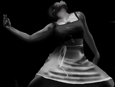 Dancer black dancer girl girl illustration illustration portrait