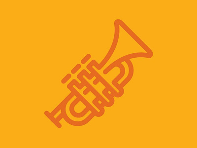 Day 4 - Trumpet - 100 Icons Daily 100days design icon illustration leeayr logo minimal music trumpet vector
