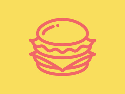 Day 6 - Burger - 100 Icons Daily 100days burger design food icon illustration leeayr logo minimal vector