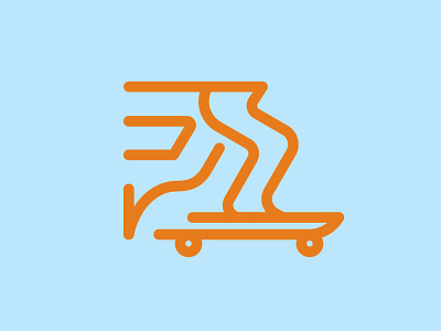 Day 9 - Skate - 100 Icons Daily 100days design icon illustration leeayr logo minimal skate skateboard vector