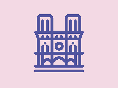 Day 31 - Cathedral - 100 Icons Daily 100days cathedral design icon illustration leeayr logo minimal notredame vector