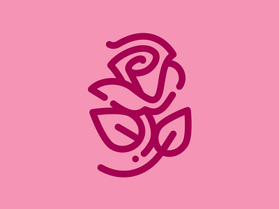 Day 38 - Rose - 100 Icons Daily 100days design flower icon illustration leeayr logo minimal rose vector