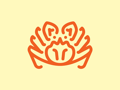 Day 48 - King crab - 100 Icons Daily 100days crab design icon illustration leeayr logo minimal seafood vector