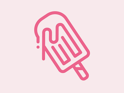 Day 56 - Popsicle - 100 Icons Daily 100days design icon illustration leeayr logo minimal popsicle treat vector