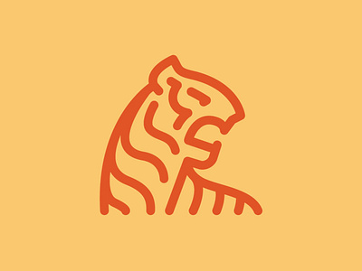 Day 62 - Tiger - 100 Icons Daily 100days animal design icon illustration leeayr logo minimal tiger vector
