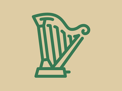 Day 64 - Harp - 100 Icons Daily 100days design harp icon illustration leeayr logo minimal music vector