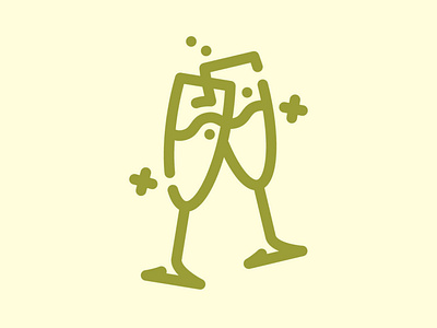 Day 76 - Champagne 100 Icons Daily 100days celebration champagne design icon illustration leeayr logo minimal vector