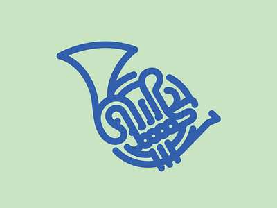 Day 83 - French horn 100 Icons Daily