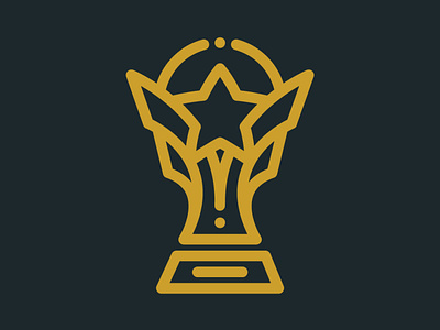 Day 100 Trophy 100 Icons Daily 100days achievement design icon illustration leeayr minimal trophy vector