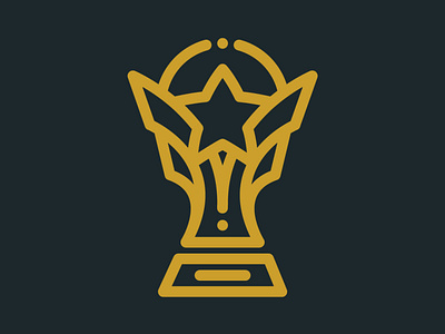 Day 100 Trophy 100 Icons Daily 100days achievement design icon illustration leeayr minimal trophy vector