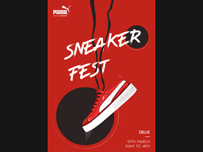 Puma Sneaker Fest illustration poster design