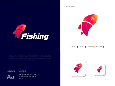 Fishing Logo Design brand and identity branding designer flat graphicdesign icon logo logo animation logo type logodesigner vector