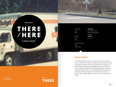 THERE/HERE Exhibit Catalogue Layout art artist catalogue exhibit gallery layout mobile print show zine