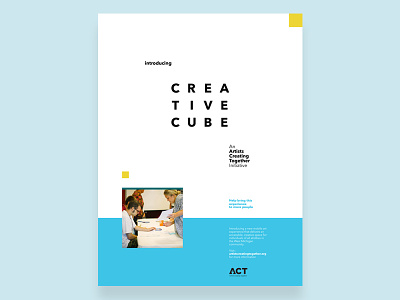 Creative Cube Poster Layout aiga art branding design for good education layout minimal poster