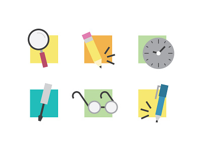 Children's Science Educational Kit Icons
