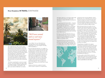Prototype Magazine Spread layout magazine map overlay print travel typography