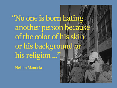 Nelson Mandela Quote flat layout overlay quote simple