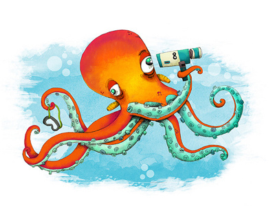 Super 8 cartoon octopus sea super8