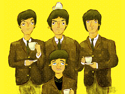 Coffee Beatles beatles coffee cup de illustration jader melo music rock