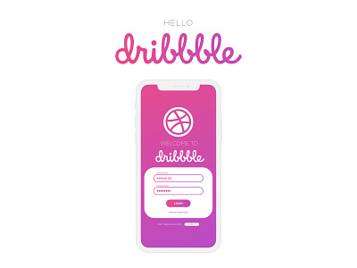 Hello Dribbble design hellodribbble illustration logo ui vector