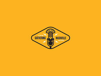 The Gathering Conference - Nashville 2020 badge conference design conference logo logo microphone