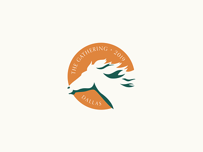 The Gathering Conference - Dallas 2019 conference design conference logo horse logo negative space