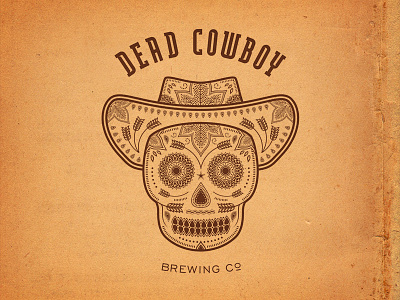 Dead Cowboy Craft Brewer - Illustration beer craft illustration mask sugar skull